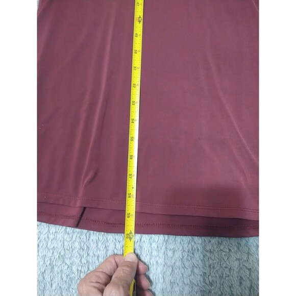 Love & Friends Maxi One Sleeve Dress Xs Nwt Sexy Burgundy - Picture 6 of 10